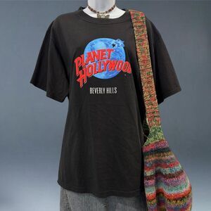Vintage 90s Planet Hollywood Beverly Hills Tee Streetwear Made in USA Large